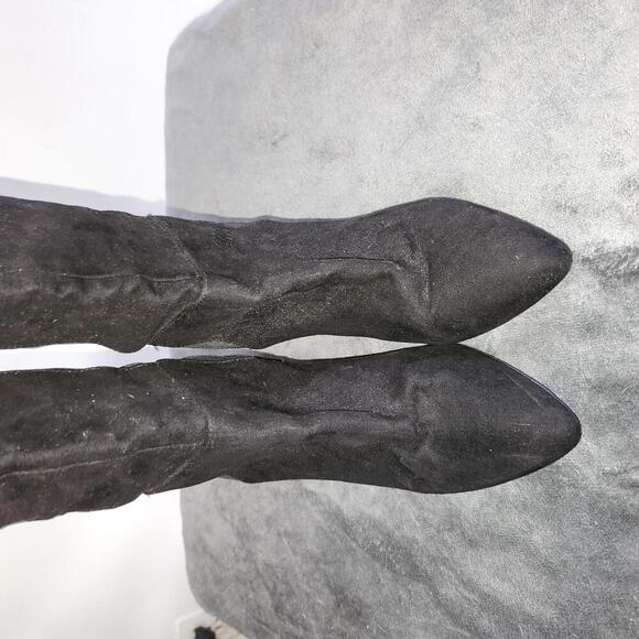 Charles By Charles David Pointed Toe Wedge Heeled Knee High Boots 8m - Picture 2 of 9